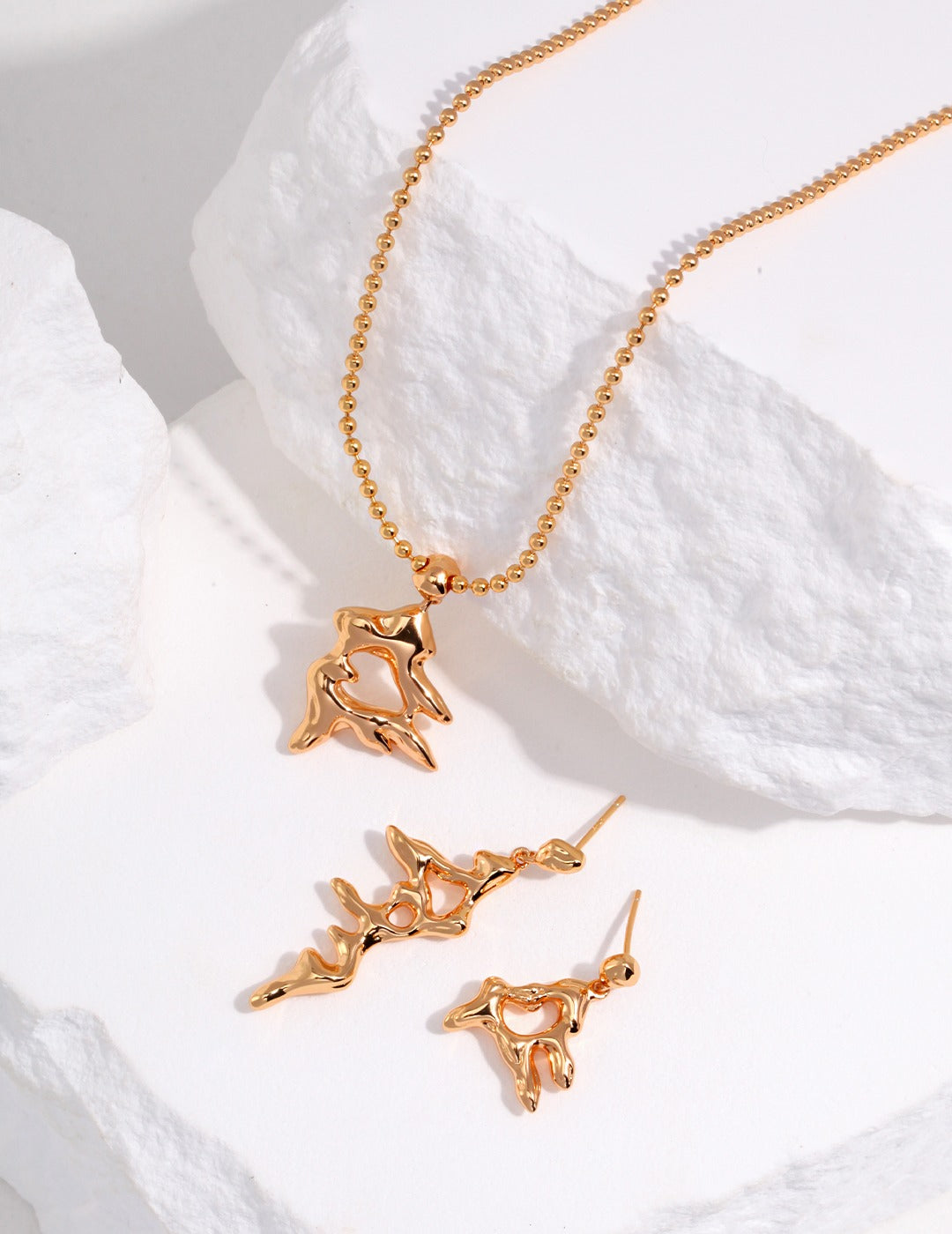 925 Sterling Silver 18k Gold Plated Hypoallergenic Necklace | Unique Pendant Design